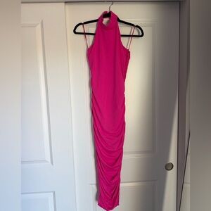 Superdown Vibrant Pink Backless Dress